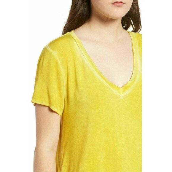 Ten Sixty Sherman Women's Meet & Greet V-Neck Tee Size Medium Yellow - Picture 8 of 12